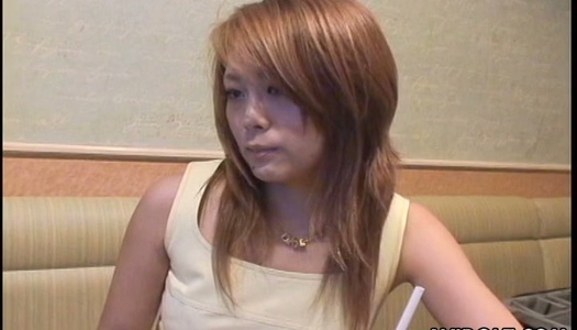 Zesty Japanese cutie bares her small tits in public porn pics