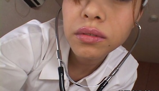 Sultry nurse Jun Rukawa seduces the patient and blows his prick porn pics