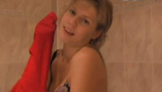 Ugly short haired blondie is ready for casual sex in club porn pics