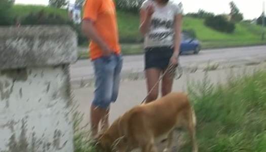 Two voracious dudes hook up with a cheap Russian slut porn pics