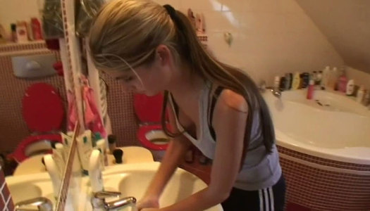 A blonde girl is sharing her regular day with you porn pics