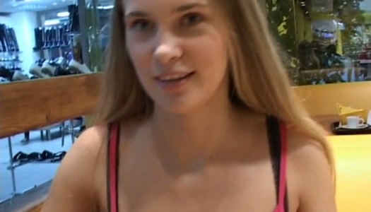 Russian blond chic eats sushi demonstrating her brilliant oral abilities porn pics