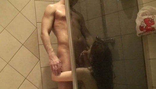 Brunettte beauty gets fucked from behind and gives her man a blowjob porn pics