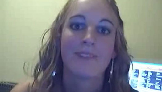 Curly not pretty blondie strips on webcam to show her too small tits porn pics