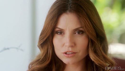 Delicious brunette Jamie Lynn gets her tits caressed and pussy rubbed porn pics