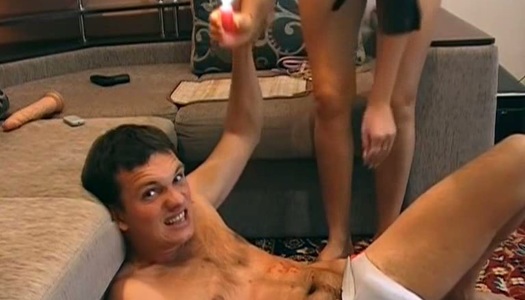 Voluptuous nympho Viktoria stripteases and makes a dude eat her juicy pussy porn pics