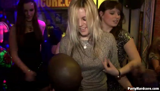 Horny dudes maul intensively frisky Russian chics during dance porn pics