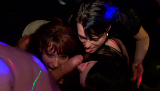 Slutty Russian whores give group head to massive dick porn pics