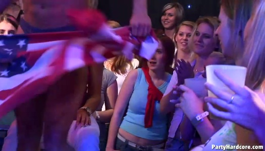 Two dirty sluts oral fuck sturdy cocks of strippers on scene porn pics