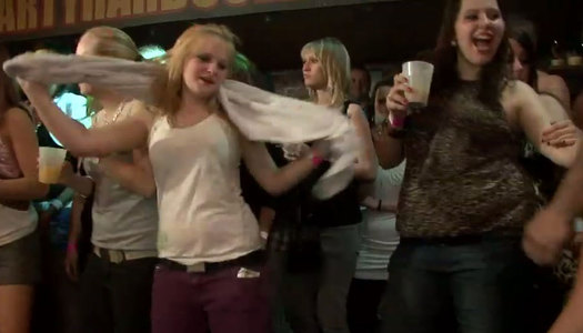 Spoiled bitch get banged in doggy style surrounded by horny chics porn pics