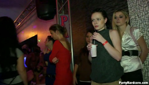 Two clubbing brunettes are ready to eat pussies and suck dicks at the party porn pics