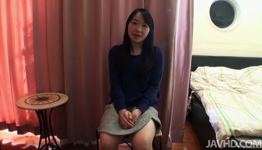 Naive Japanese chic Mayu Kudo gets her hairy pussy teased with vibrator porn pics