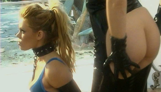 Brunette mistress Anastasia Pierce in a wild lesbian action porn pics