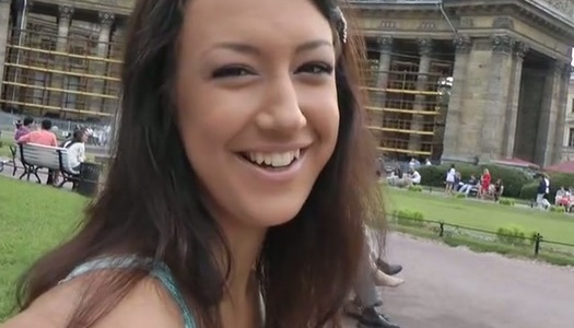 Adorable brunette girl gives a head on a red square porn pics