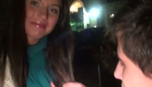 Attractive girl gives a head outdoor porn pics