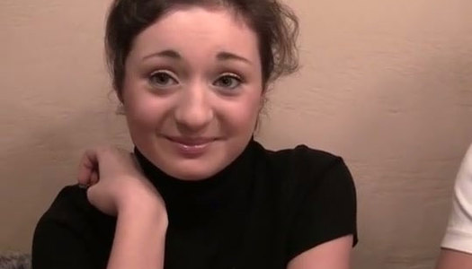 Sex-starved brunette whore sucks two cocks for money porn pics