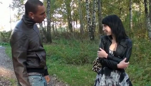 Slutty brunette with a nice ass gives hot blowjob to her black lover porn pics