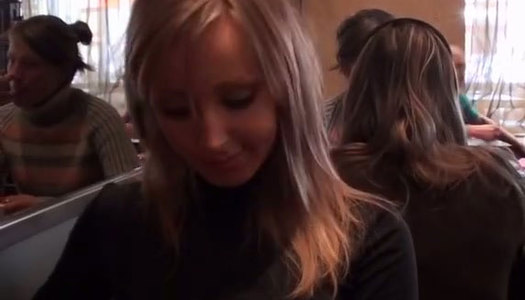 Slutty Russian blondie gives a head to massive black penis before riding it porn pics