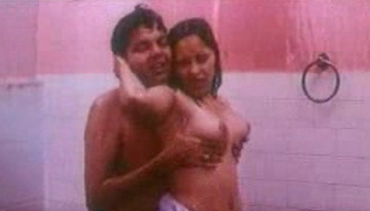 Horny Indian boyfriend pleases his busty gf in the shower porn pics