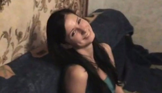 Smiling amateur brunette cutie bends over the bunk bed to be fucked doggy porn pics