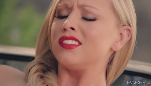 Dazzling blonde Brea Bennett in solo masturbation session porn pics