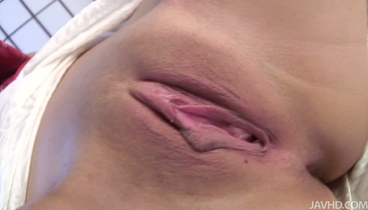 Shaved pussy of Hana gets pleased with vibrator in a threesome foreplay porn pics