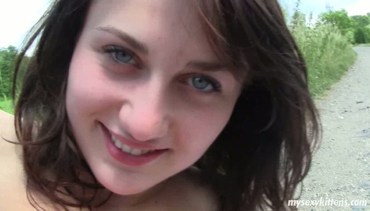 Pale like a ghost black head Lucy sucks and rides a dick on the country road porn pics