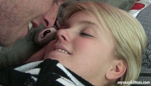 Tiny pussy hole is licked in a hot legal teen couple sex video porn pics