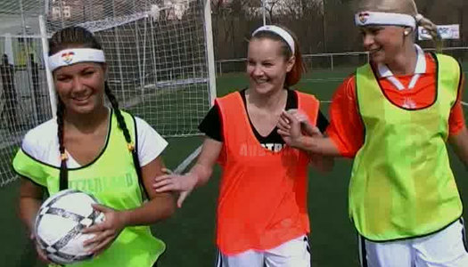 Sporty teens play kinky lesbian sex games in a changing room porn pics