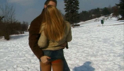 As soon as curvy hot teen returns home, she lets the dude play with sweet tits porn pics