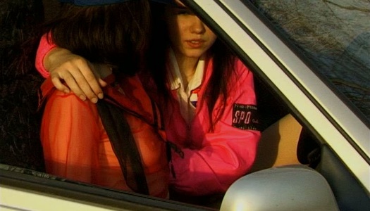 Two girlfriends are fingering each others slit in the car porn pics