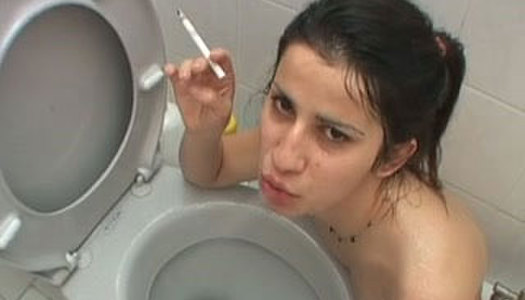 Eccentric girl Jessica is piss drinking and smoking in filthy porn clip porn pics