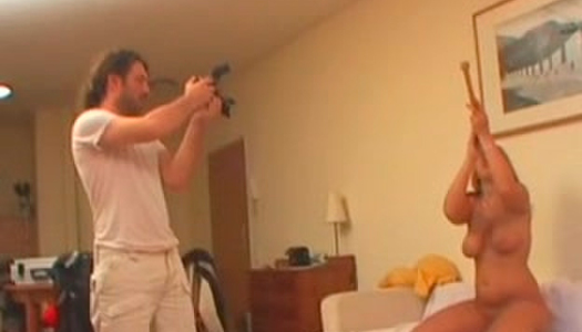 Weird plump and curvy blond hottie Brigitta masturbates with a baseball bat porn pics