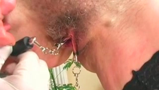 Submissive ugly old slut gets gagged and moans while being fucked doggy porn pics