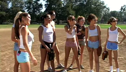 Team of extremely hot girls flirting with their trainer porn pics