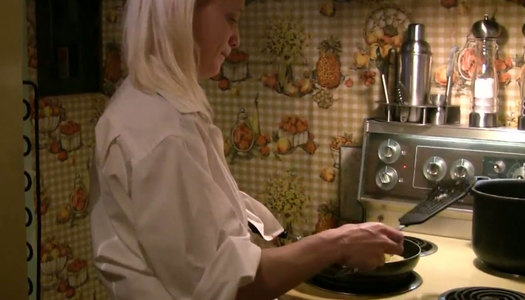 Slender blondie Jewel gets ready for romantic dinner to turn it into hot sex porn pics