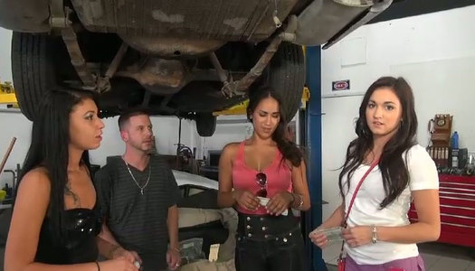 Appetizing and horny gals showing off their huge tits porn pics