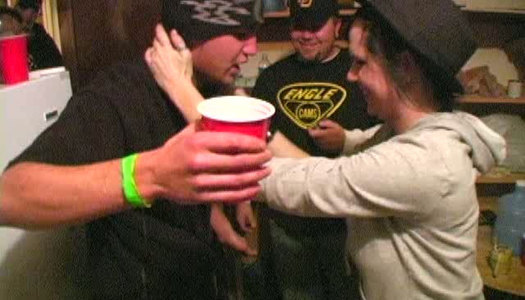 Spoiled college nympho sucks cock at the college party porn pics