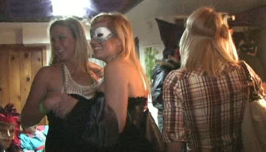 Skanky college girls are having fun at the party at the dorm porn pics