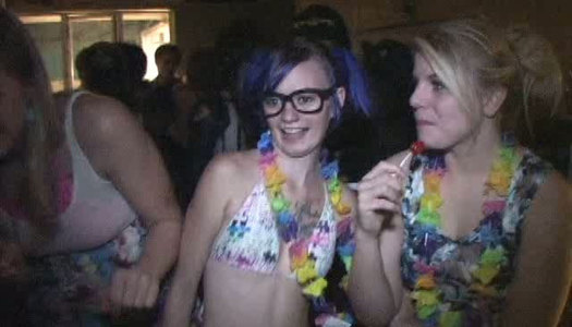 College students are having fun at the wild party porn pics