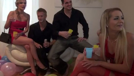 Horny as fuck Russian girls are screwed bad at the party porn pics