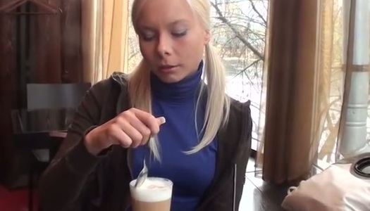 Cute Russian blondy in butt fucked in hardcore gangbang session porn pics