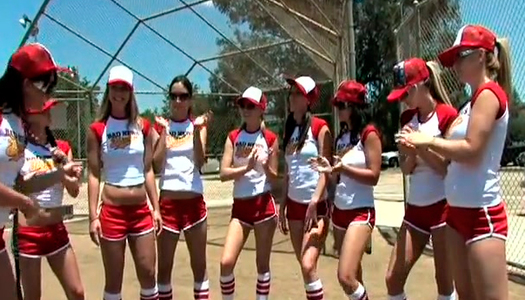 Fuck starving guys came to watch sexy babes playing baseball porn pics