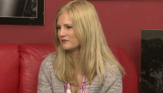 Captivating blonde seductress gets naked for interview with her boss porn pics