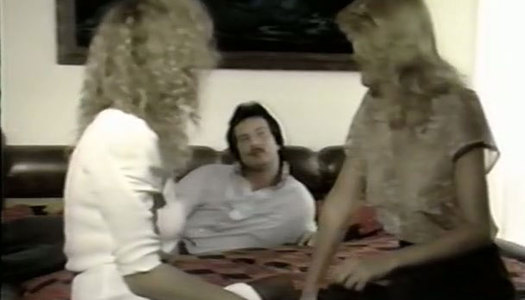 Tempting lesbians munch each others slits and fuck one well endowed guy porn pics