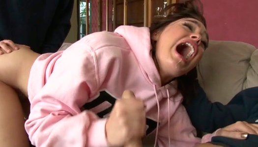 Spoiled college student is brutally fucked in Unisersity gangbanged porn pics