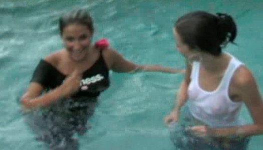 Two dirty minded pals are gonna lick hot kitties of each other after swimming porn pics