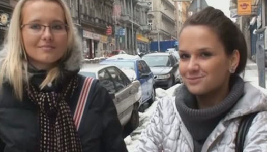 Her blonde friend waits her while she is sucking dick for money porn pics