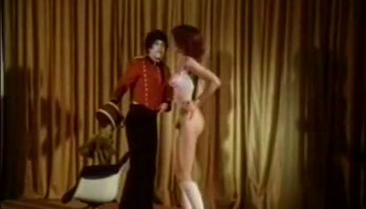 Light haired slutty actress gets fucked from behind behind the drop-curtain porn pics