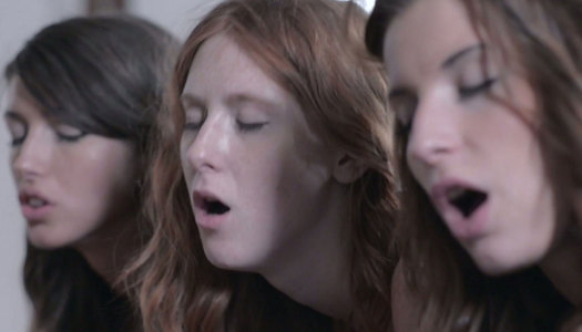 Feverish boy pleases three big assed babes with steamy cunnilingus porn pics